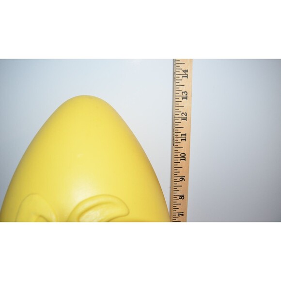 Vtg 1998 Grand Venture Yellow Large Easter Egg Blow Mold w Rabbit On Front - Picture 5 of 7